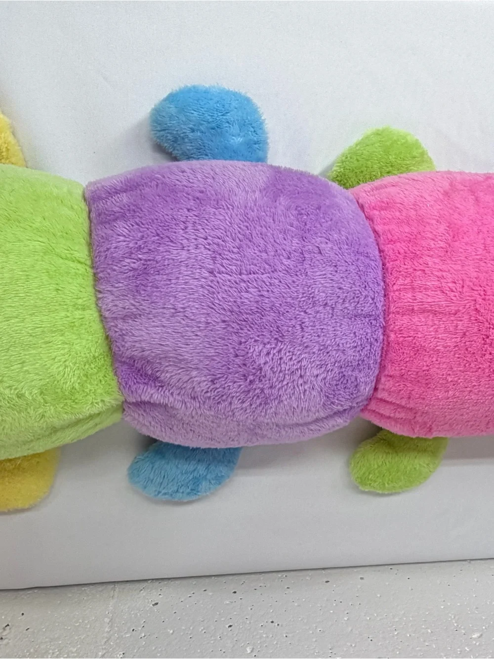 Goffa International 54” Caterpillar Plush Pastel Rainbow Colors